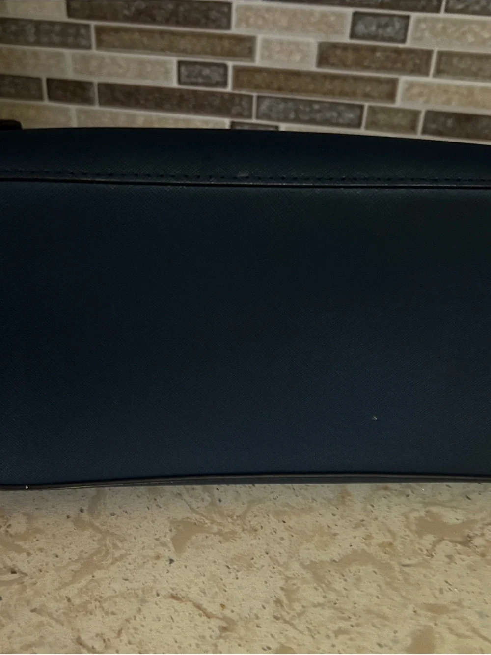 Michael Kors Navy Saffiano Chain-Handle Tote